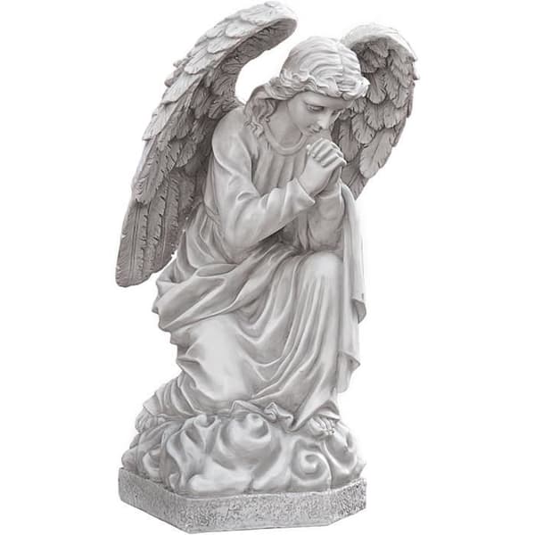 Design Toscano Staty av vit ängel 39,5 x 38 x 66 cm