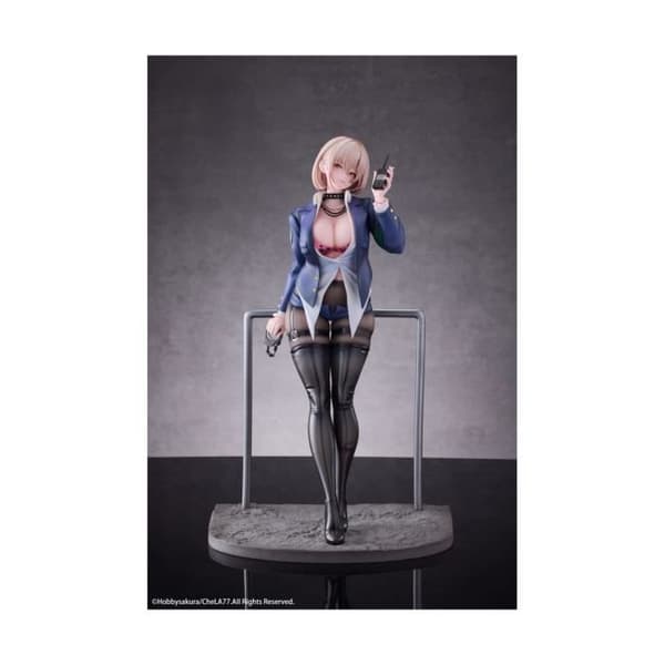 Hobby Sakura - Original illustration - Statuett 1/6 Fyndig poliskvinna illustration av CheLA77 27 cm