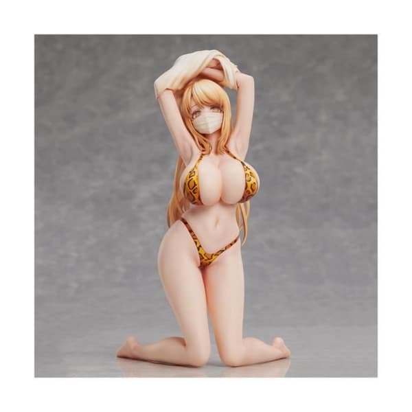 Union Creative - POPQN Illustration - Statuett Leopardmönstrad Baddräkt 21 cm
