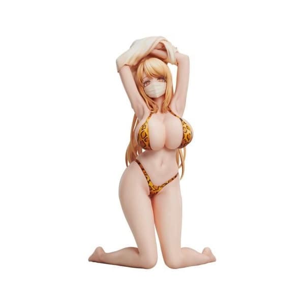 Union Creative - POPQN Illustration - Statuett Leopardmönstrad Baddräkt 21 cm
