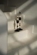Miniatyrbillede 4 af 8: Penge Skallen på Stativ - Sort Hvid - M
