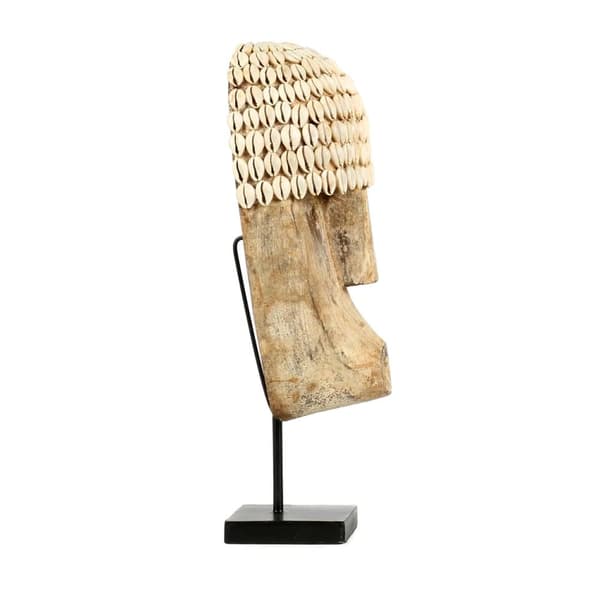 Cowrie-mask på stativ - Medium