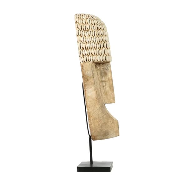Cowrie-mask på stativ - Stor