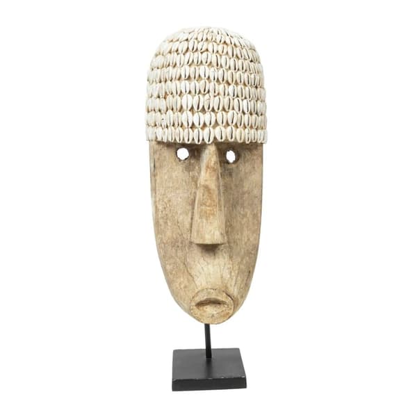 Cowrie-mask på stativ - Stor