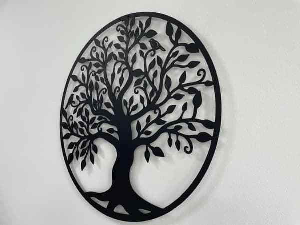 Väggkonst i metall - Livets träd - Familjeträd Väggdekoration i metall Hemmakontor Dekoration Sovrum Vardagsrumsdekoration