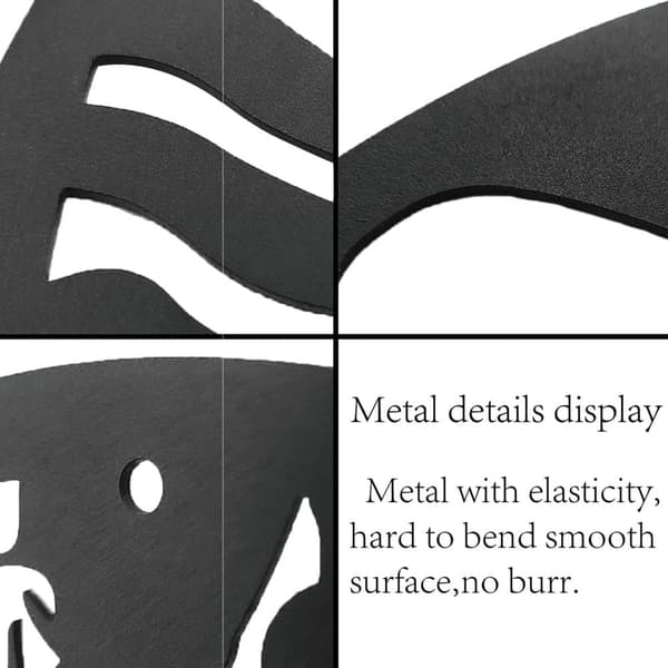 Lövblomma metallväggkonst, järnblomma väggdekoration, hängande svart ihålig symmetrisk silhuett-ornament, järntecken till yoga-studio, in- och utomhus