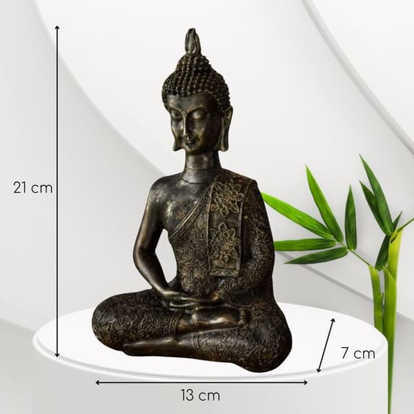 Statuett - Thailändsk Buddha - H 21 cm