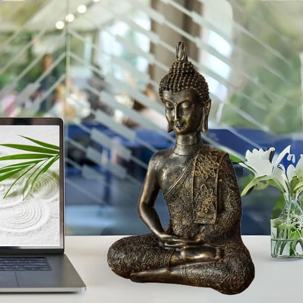 Statuett - Thailändsk Buddha - H 21 cm