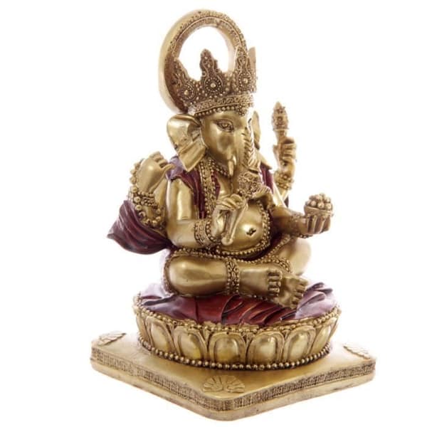 Röd Ganesh staty 14cm
