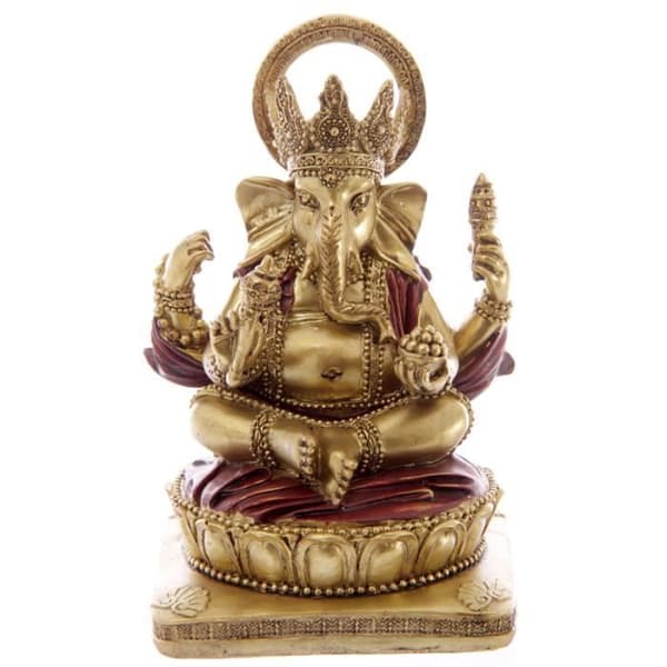 Röd Ganesh staty 14cm