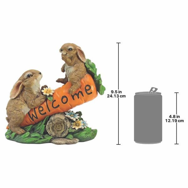 Staty - statuett Design Toscano - HF317387 - Toscano Staty Lapin Bunch Inscription Välkommen