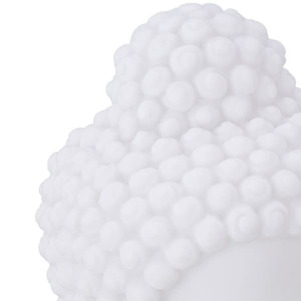 Relaxdays buddha huvud, plaststatyett, HxlxB: 17x12x10 cm, feng shui dekoration, för vardagsrum, badrum, vit