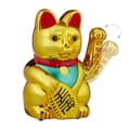 Miniatyrbild 6 av 6: Relaxdays japansk chat, Maneki Neko XL, rörlig tass drivs av batterier, lyckobringare för rikedom/framgång, 30cm, gyllene