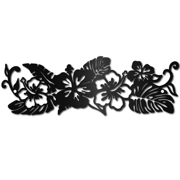 Bomclap Monstera Metalli Seinäkoru – Trooppiset Kukat! Musta Rauda Pendidyt Ornamnet, Seinäskulptuuri. Koti, Työhuone, Balkoni, Puutarha, Salonki
