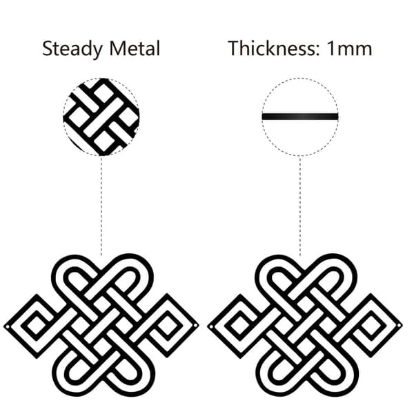 Bomclap Celtic Knot Metalli Seinäkoru – Musta Raudaseenäsivu! Celtic Symboli Tyhjäskulptuuri, Pendidyt Knotti-Näytös. Sisä- & Ulkokehys, Salonki, Koti
