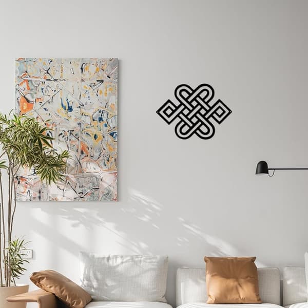 Bomclap Celtic Knot Metalli Seinäkoru – Musta Raudaseenäsivu! Celtic Symboli Tyhjäskulptuuri, Pendidyt Knotti-Näytös. Sisä- & Ulkokehys, Salonki, Koti
