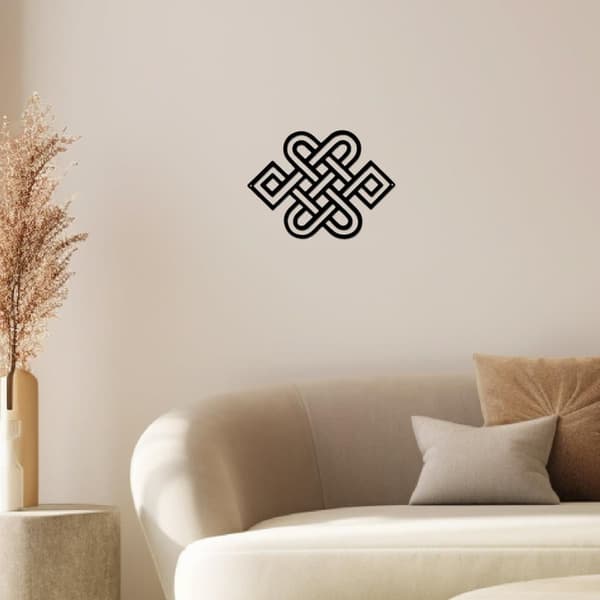 Bomclap Celtic Knot Metalli Seinäkoru – Musta Raudaseenäsivu! Celtic Symboli Tyhjäskulptuuri, Pendidyt Knotti-Näytös. Sisä- & Ulkokehys, Salonki, Koti