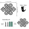 Pikkukuva 2 / 6: Bomclap Celtic Knot Metalli Seinäkoru – Musta Raudaseenäsivu! Celtic Symboli Tyhjäskulptuuri, Pendidyt Knotti-Näytös. Sisä- & Ulkokehys, Salonki, Koti