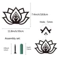 Pikkukuva 2 / 7: Bomclap Metal Wall Art Lotus – roikkuvat laatat! Koriste, veistos, kyltti. Joogastudio, Sisällä ja ulkona, Salonki, Keittiö, Puutarha, Toimisto
