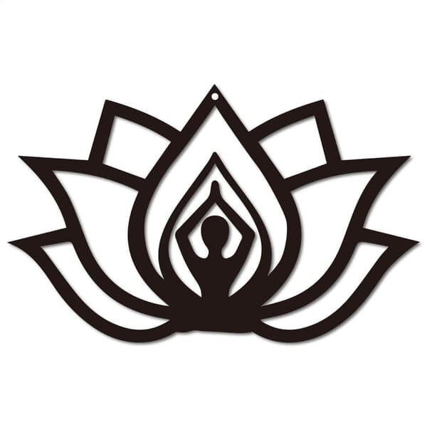 Bomclap Metal Wall Art Lotus – roikkuvat laatat! Koriste, veistos, kyltti. Joogastudio, Sisällä ja ulkona, Salonki, Keittiö, Puutarha, Toimisto