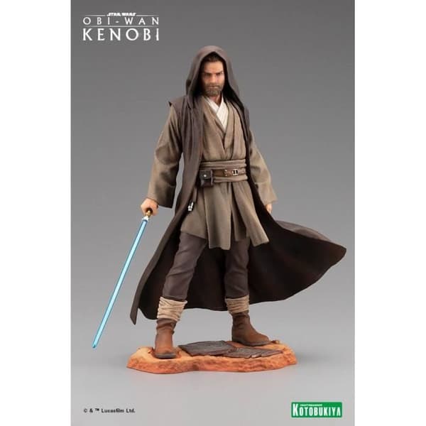 Statyett - KOTOBUKIYA - STAR WARS OBI-WAN KENOBI - PVC - 27 cm - Brun