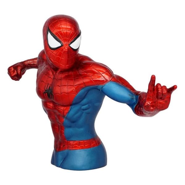 Marvel Spiderman-byst - MONOGRAM - Miniatyrkaraktär - Röd och blå - För barn från 3 år och uppåt