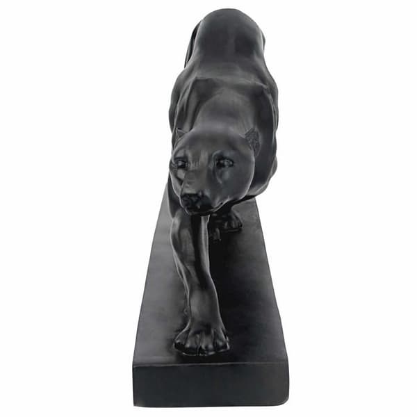 Staty - statuett Design toscano - EU6104 - Staty Art déco panter i lurande svart 7,5 x 42 x 19 cm