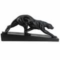 Miniatyrbild 2 av 4: Staty - statuett Design toscano - EU6104 - Staty Art déco panter i lurande svart 7,5 x 42 x 19 cm