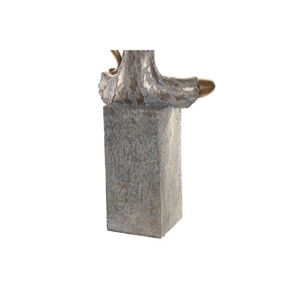 dekorativ statyett 16 x 12 x 37 cm kvinna röd gråblå (3 enheter)