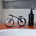 Miniatyrbillede 5 af 6: OBOSOE 1 stykke sort akryl cykelskulptur, minimalistisk trådramme model, velegnet til cykelelskere, boligkunst dekoration