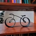 Miniatyrbillede 6 af 6: OBOSOE 1 stykke sort akryl cykelskulptur, minimalistisk trådramme model, velegnet til cykelelskere, boligkunst dekoration