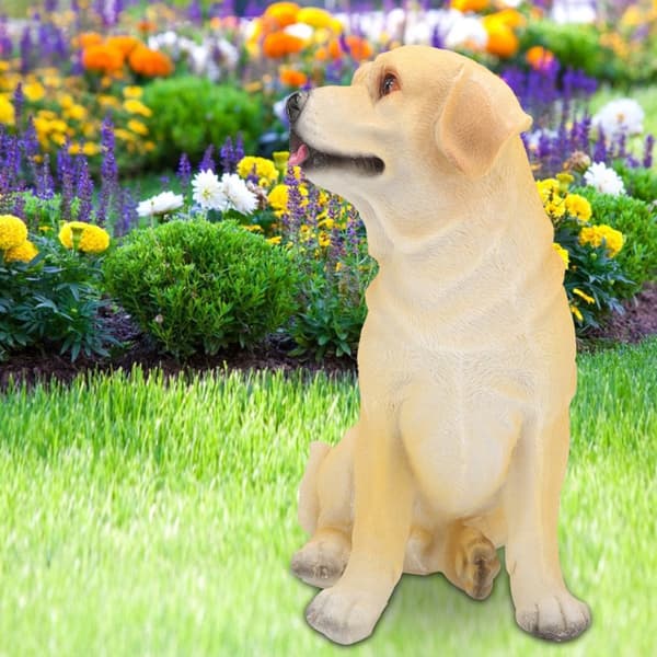 Hundefigur Dekoration, Høj-Simulationsdesign, Holdbart Fletmateriale, Perfekt til Haver