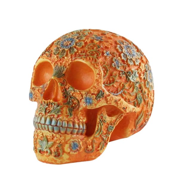 Skulptur af kranium, Resinmateriale, Hjemmedekoration Gave, Unik Design,003