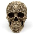 Miniatyrbillede 2 af 2: Skulptur af kranium, Resinmateriale, Hjemmedekoration Gave, Unik Design,001