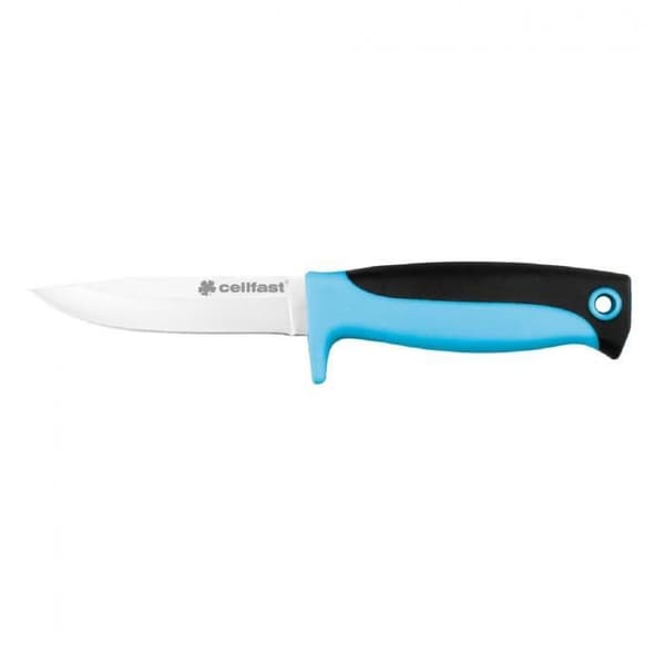 Cellfast universal trädgårdskniv - 3CR13 rostfritt stålblad med slida - blå/svart