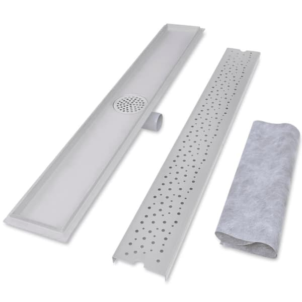 vidaXL Lineær Dusjavløp Boble 930x140 mm Rustfritt stål