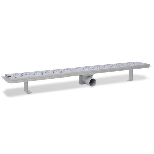 vidaXL Lineær Dusjavløp Boble 930x140 mm Rustfritt stål