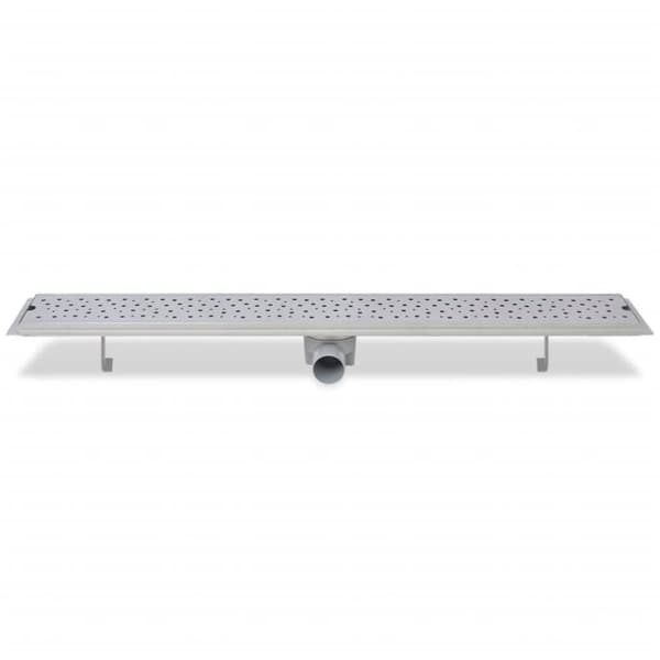 vidaXL Lineær Dusjavløp Boble 930x140 mm Rustfritt stål
