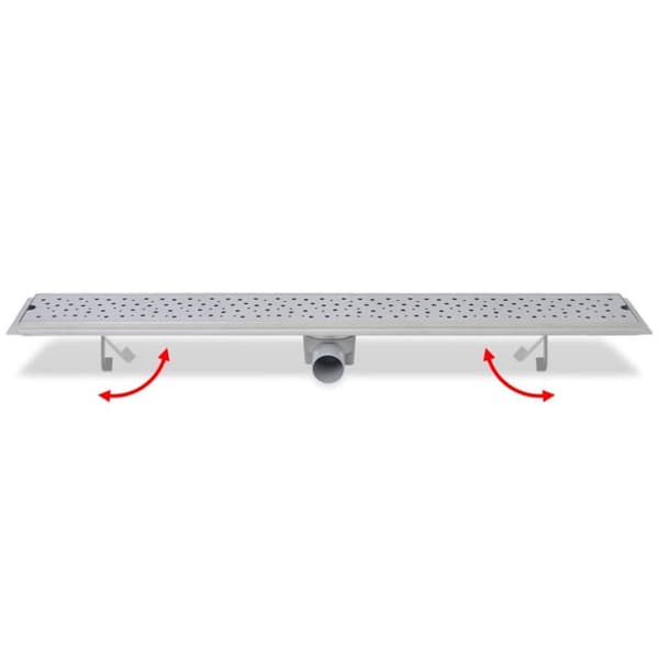 vidaXL Lineær Dusjavløp Boble 930x140 mm Rustfritt stål