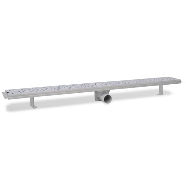 vidaXL Lineær Dusjavløp Boble 1030x140 mm Rustfritt stål