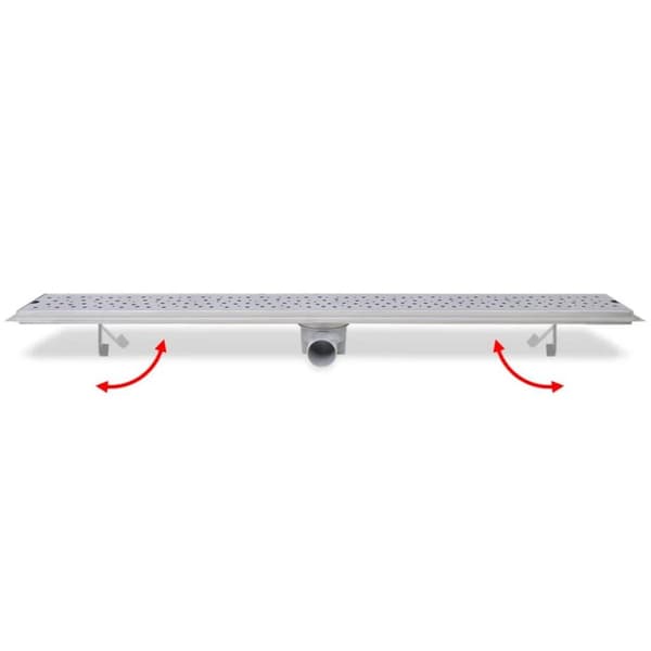vidaXL Lineær Dusjavløp Boble 1030x140 mm Rustfritt stål