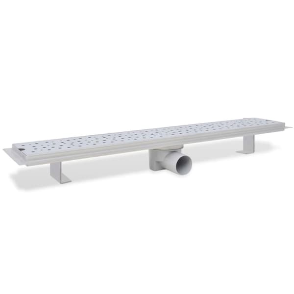 vidaXL Lineært bruseafløb bobledesign 730x140 mm rustfrit stål
