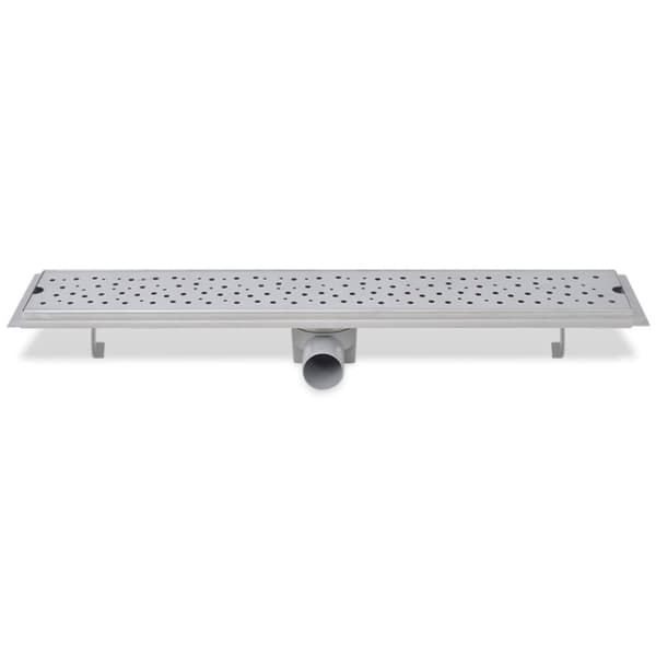 vidaXL Lineært bruseafløb bobledesign 730x140 mm rustfrit stål