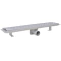 Miniatyrbillede 4 af 10: vidaXL Lineært bruseafløb bølgedesign 630x140 mm rustfrit stål