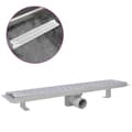 Miniatyrbillede 1 af 10: vidaXL Lineært bruseafløb bølgedesign 630x140 mm rustfrit stål