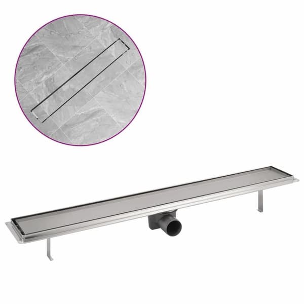 vidaXL Lineaarinen Suihkukaivo 830x140 mm Ruostumaton Teräs