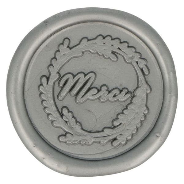 5 silverstickade vaxtätningar Merci 30 mm
