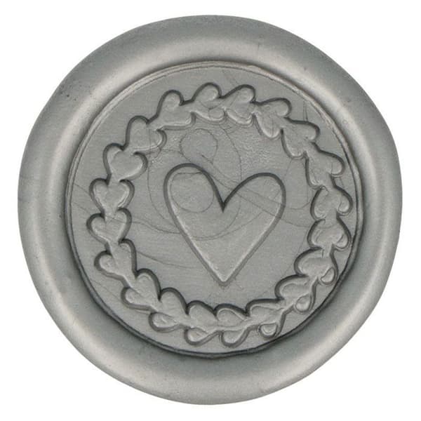 Vaxstämpel - Artemio - Hjärta - Silverfärgad - 25 mm - 10 st