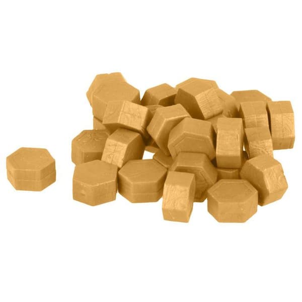Hexagonala vaxpärlor 30 g - Guld