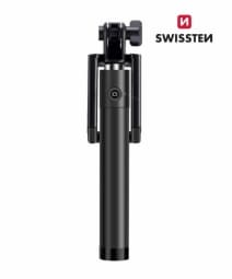 Swissten Wired Selfie Stick Black